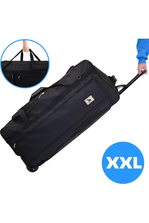 Leonardo Reistas met Wielen - Weekendtas Dames / Heren - Duffel Bag - 86,5 x 42 x 40 cm - 145 L - XXL Zwart
