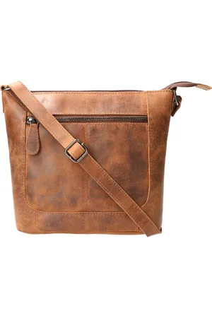 LEATHER DESIGN Schoudertasje Hunter bruin