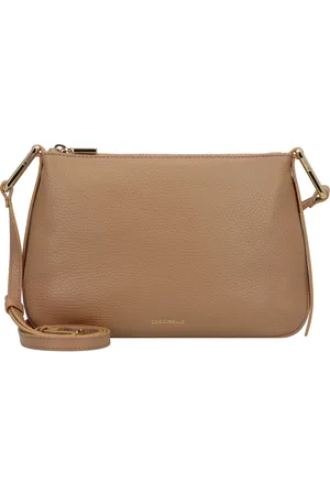 Coccinelle Leren Schoudertas Magie Mini Bag Lichtbruin