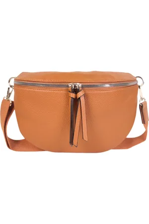 Qischa ?? - Crossbody heuptas bumbag - uni riem - soft - /bruin - vegan - large size