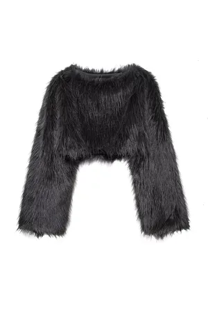 Merkloos Aventury Faux Fur Wintertop - Tijdloos Elegant - winterjas dames - Luxe winterjas dames - M