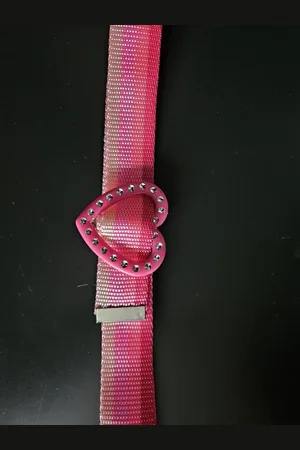 Merkloos Meisjes riem - hart - accessoires - girl - - rood - stof - 72cm
