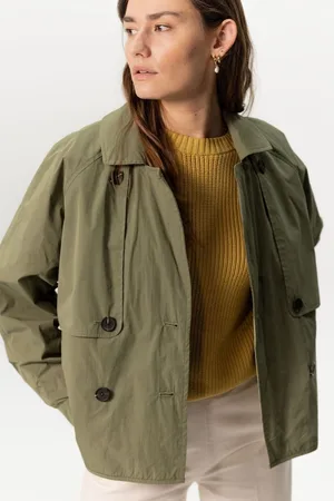 Sissy-Boy Donkergroene korte trenchcoat