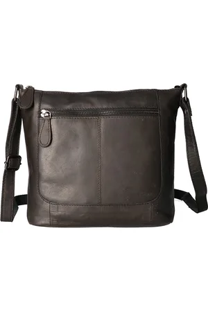 LEATHER DESIGN Shoulder bag Black