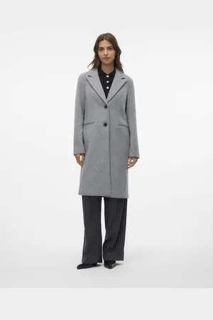 VERO MODA Jas Vmblaza Long Wool Coat Ga Boo 10267495 Light Grey Melange Dames