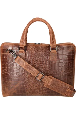 LEATHER DESIGN Handcarry sleeve Hunter Croco