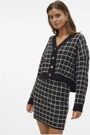 VERO MODA VMKIA LS V-NECK CROP CARDIGAN CO BOO Dames Vest