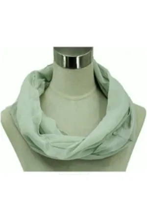 Merkloos Dunne Colsjaal - Ronde Sjaal - Sage Groen - 80 x 45 cm (0278982745#)