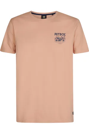 Petrol Industries Heren Backprint T-shirt Bayfrontstone - Rood