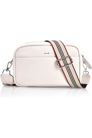 Merkloos Crossbody tas lederen schoudertas met 3 afneembare riemen - vrouwen mobiele telefoon schoudertas - dames crossbody tassen - cadeau voor vrouwen meisjes moeder - Wit
