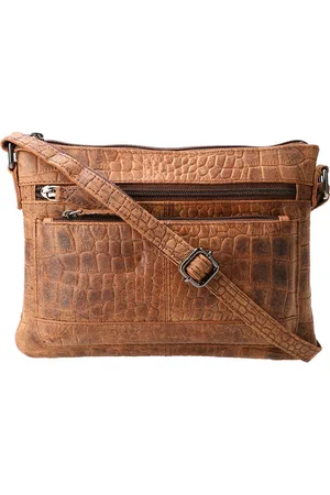 LEATHER DESIGN Shoulder bag small crocodile