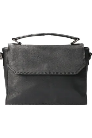 LEATHER DESIGN Hand / Shoulder bag Black