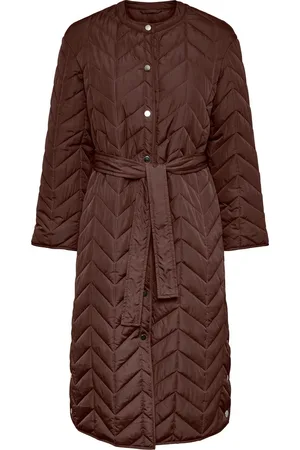 Pieces® PCFAWN LONG QUILTED JACKET Dames Gequilte jas