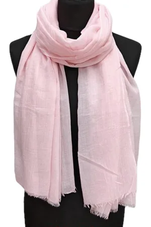 Merkloos Lange Dunne Sjaal - Effen - Roze - 180 x 95 cm (23913#)
