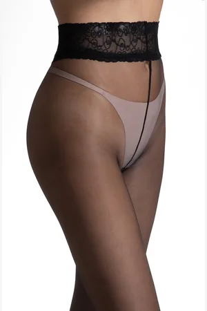 Merkloos Dunne Luxe Panty - met Kant - 15 Denier