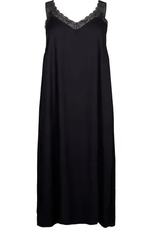 Zizzi CABALI, S/L, MIDI DRESS Dames Jurk - Black