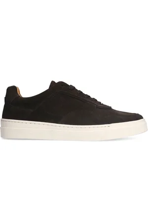Manfield Heren - Donker bruine suède sneakers