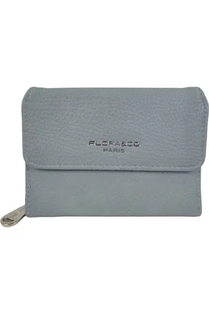 Flora & CO Flora&co - Paris - portemonnee - dames beugelportemonnee - 10 pasjes - baby blauw