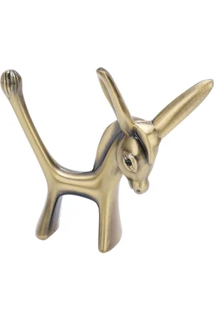 Merkloos Kleine ezelstijl ringhouder - Veilige en duurzame metalen ringhouder met ruimte voor sieraden