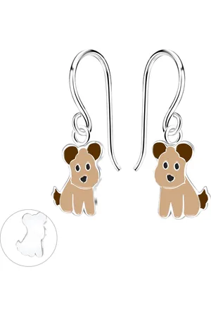 JYC Joy|S - Zilveren hondje oorbellen - massieve hond bedel - - oorhangers - sterling zilver 925 - kinderoorbellen