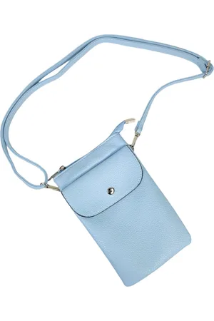 Flora & CO Flora&Co - Paris - Handig Crossbody hand/telefoontasje voor mobiel - gsm - licht blauw