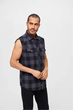 Brandit Checkshirt sleeveless Overhemd - 7XL - /Grijs