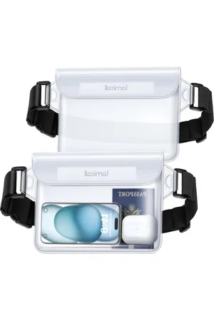 Merkloos Waterdichte Pouch Bag Universeel - IPX8 Waterdichte Taille Dry Bag - 2 stuks - Verstelbare Riemriem - Strand Zwemmen Varen - Transparant