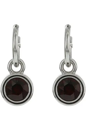 Biba Oorhangers met steen Burgundy