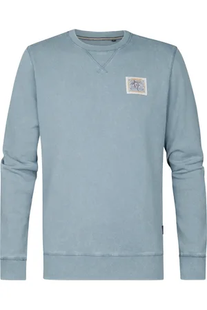 Petrol Industries Heren Logo-print Sweater Gulfstream -