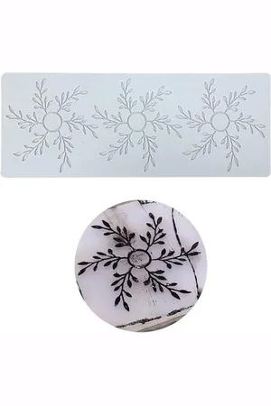 Merkloos Kanten fondantvormen voor taartdecoratie met 3 gaten bladring - siliconen .