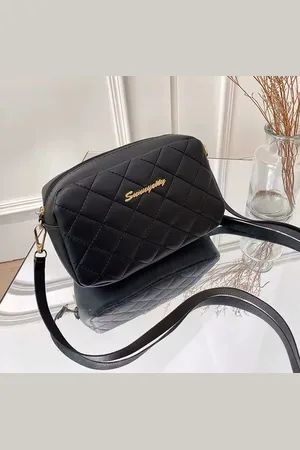 Merkloos Classy Zwarte Luxe Designer Crossbodytas Kleine Dames handtas Bag Trendy Schoudertas Voor Vrouwen Dames Mode Ketting Crossbody Schoudertas Dames Tassen