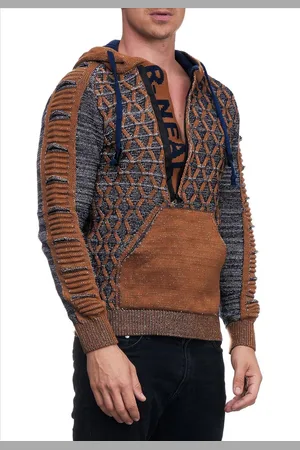 Rusty Neal Heren Trui - Camel - Hoodie - Italianstyle