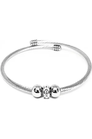 Merkloos Roestvrijstalen Dames Armband - Stijlvolle polssieraad voor vrouwen - Trendy design .