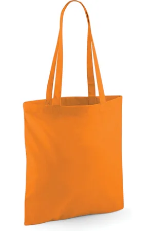 Merkloos Draagtasje met hengsels - - 42 x 38 cm - katoen - 10 liter - boodschappen - gymtas - voor kinderen en volwassenen