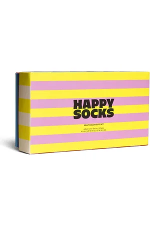 Happy Socks 3-Pack Checks and Stripes Gift Set