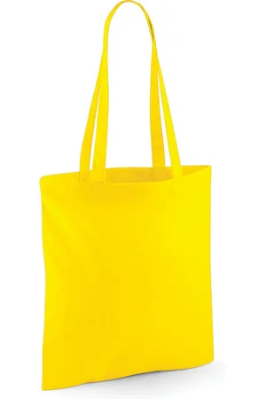 Merkloos Draagtasje met hengsels - - 42 x 38 cm - katoen - 10 liter - boodschappen - gymtas - voor kinderen en volwassenen