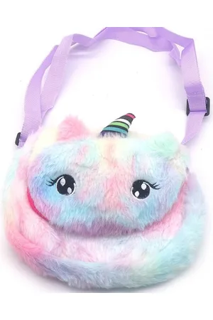 Merkloos Een lief en zacht unicorn tasje (18x15cm) voor kinderen. Met ritssluiting en een verstelbare schouderband. Ook handig om een snack of koekje in mee te nemen. Een mooi tasje om voor jezelf te kopen of om cadeau te geven.