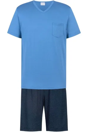 Mey Korte Tweedelige Pyjama Mic Blue Heren 2240045 1164 recent blue M