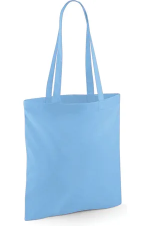 Merkloos Draagtasje met hengsels - - 42 x 38 cm - katoen - 10 liter - boodschappen - gymtas - voor kinderen en volwassenen