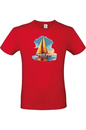 B and C T- shirt met opdruk zeilboot Fryslân maat M (zeilboot, Friesland watersport)