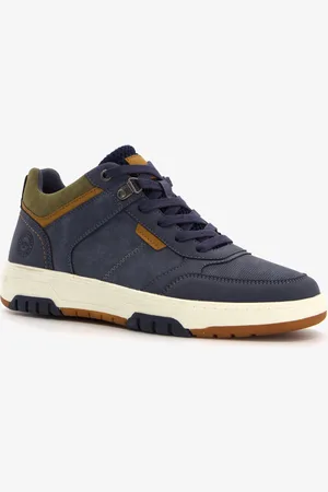 Blue Box Hoge heren sneakers cognac