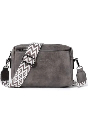 TAN.TOMI Crossbody Tas - Dames Klein Schoudertasje - 4 vakken - Tassenriem Zwart/Wit
