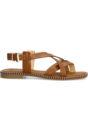 Sacha Dames - leren platte sandalen