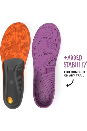 Merkloos Comfort Insoles - Carbon Fiber Orthopedische Ondersteuningsinlegzolen voor Dames Trailblazer Wandelschoenen en Trailschoenen E (UK 8-9.5)