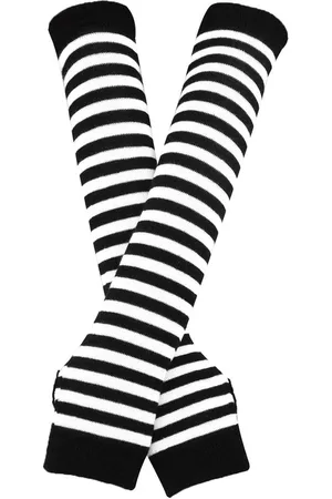 Merkloos Lange armwarmer voor dames in punk gothic- en rockstijl - vingerloze handschoenen zwart - Eén maat - hippe accessoires .