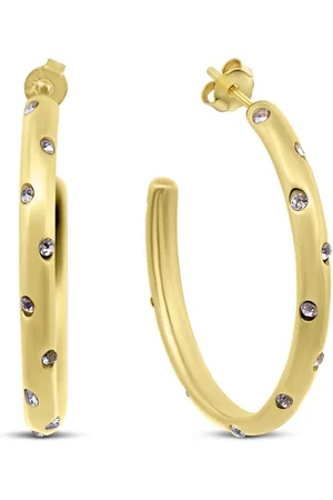 CO88 8CE-70591 - oorbellen met zirkonia stenen - goudkleurig