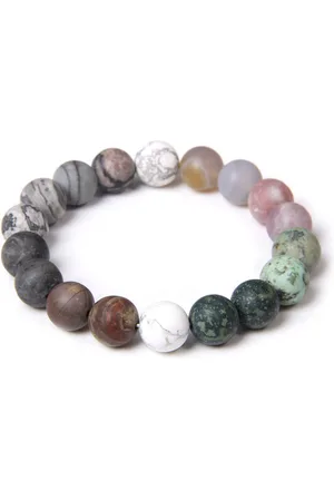 Marama Armband Lagoon - matte ronde kralen natuursteen - elastisch