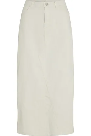 VILA VINUS HW MIDI DENIM SKIRT/PB - Dames - Rokken