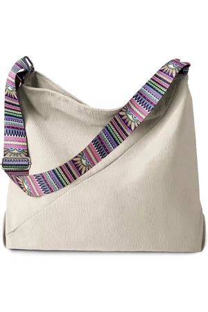 Merkloos Schoudertas Dames - Cord Bag Schoudertas voor Dagelijks Gebruik, Kantoor, Schoolreisje en Winkelen