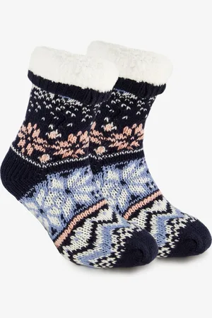 Scapino 1 paar gebreide dames huissokken met antislip -